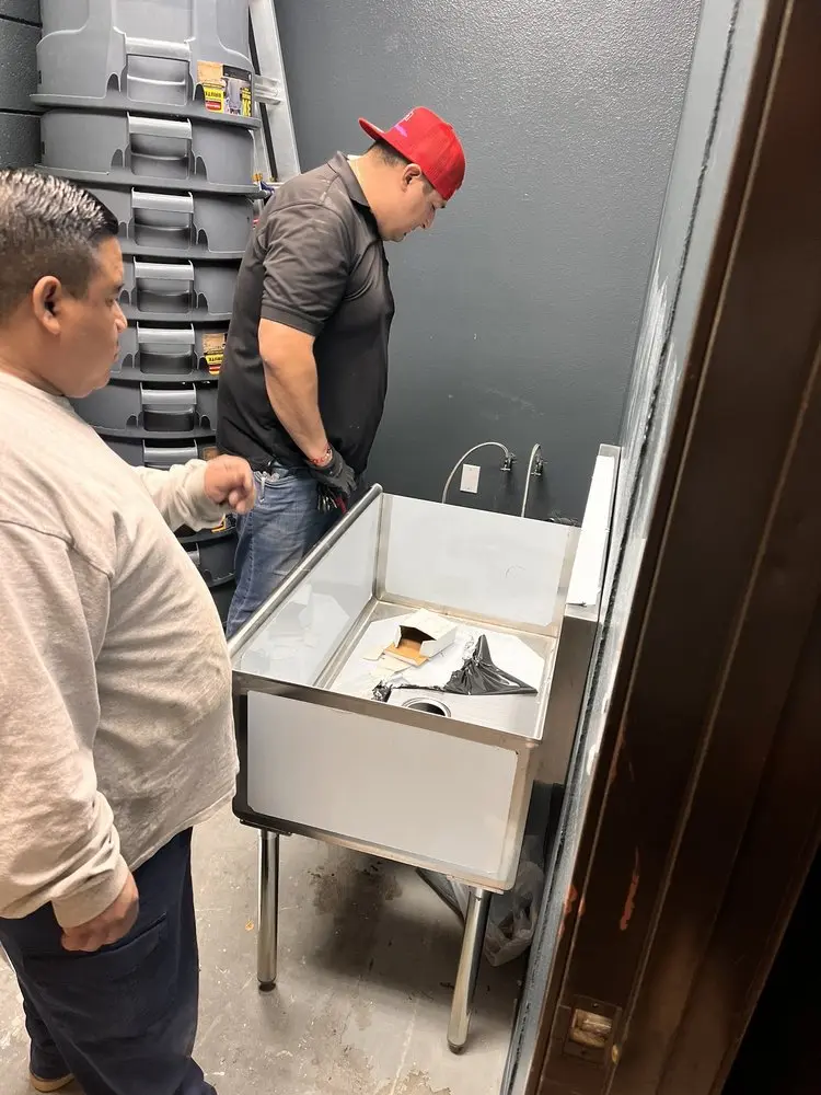 Commercial plumbing and sink installation in Downtown San Antonio